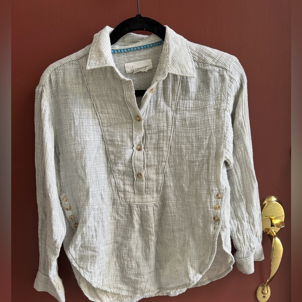 Anthropologie Striped Collared Shirt